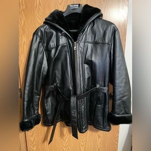 Womens leaver coat.  Wilson leather size XL
